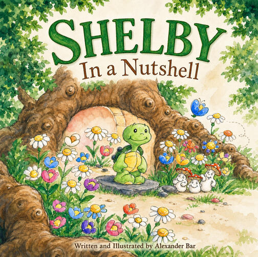 Shelby: In a Nutshell, written and illustrated by Alexander Bar - coming soon Shelby: In a Nutshell, written and illustrated by Alexander Bar - coming soon